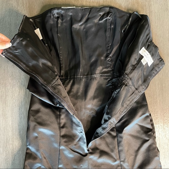 💛 Gunne Sax Black Corset Gown By Jessica McClintock Dress 2 - Picture 10 of 16